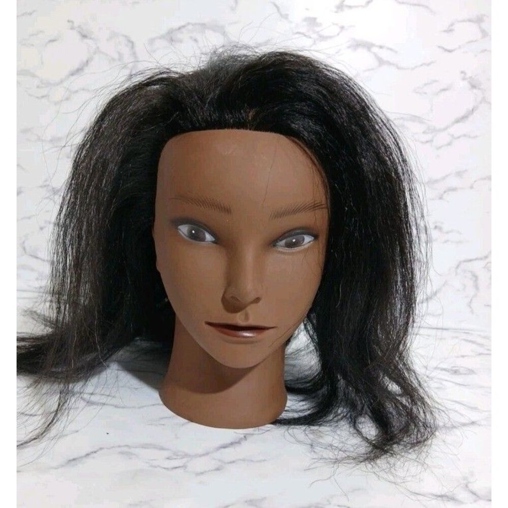 Medium training mannequin head with  cosmetology practice